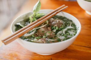 A bowl of Pho noodle soup